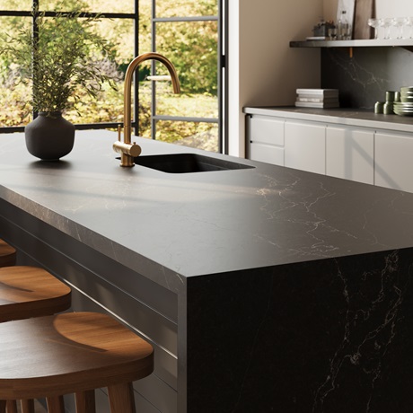 Black Quartz Countertop, VIATERA | LX Hausys US